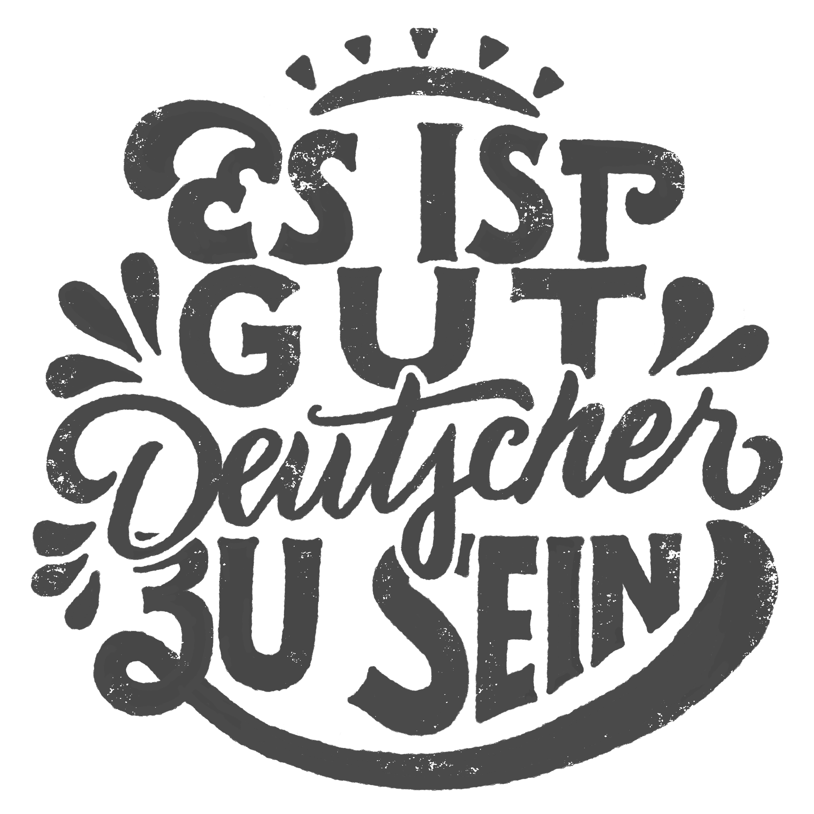 Handlettering in Anthrazit 